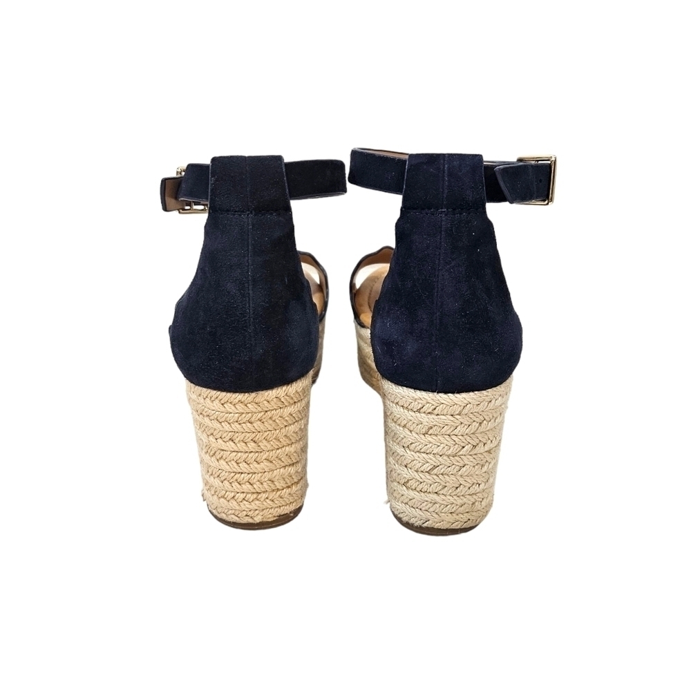 J. Crew Suede Scalloped Flatform Espadrille Platform Sandals - Picture 5 of 8
